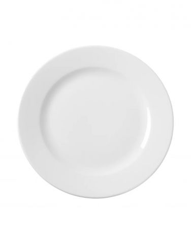 Assiette plate 26 cm porcelaine WHITE, 6 pièces