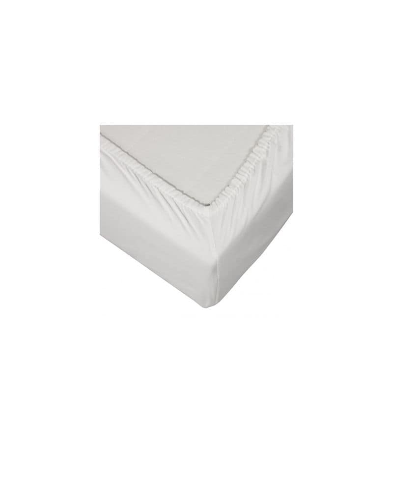 Drap housse lavable confort Blanc 140x200+25cm