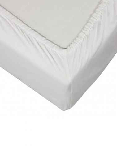 Drap housse lavable confort Blanc 160x200+25cm