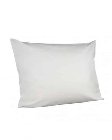 Taie d'oreiller lavable confort blanche 55x75cm