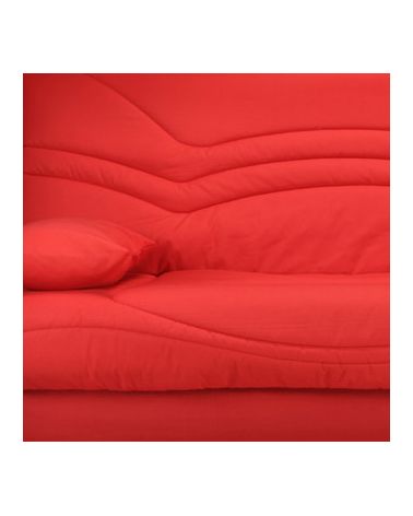 Housse clic-clac matelassée 130 x 190 cm Rouge