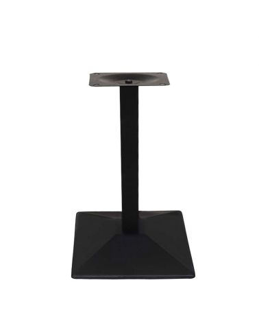 Pied de table carré noir H.72 cm